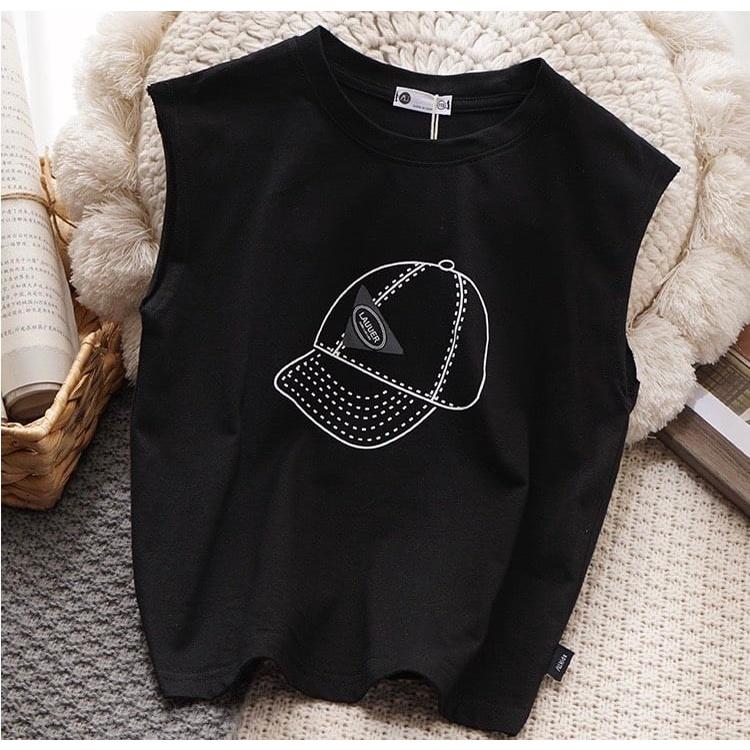 Áo ba lỗ bé trai chất cotton size đại đến 65kg - Áo LAKUER 3