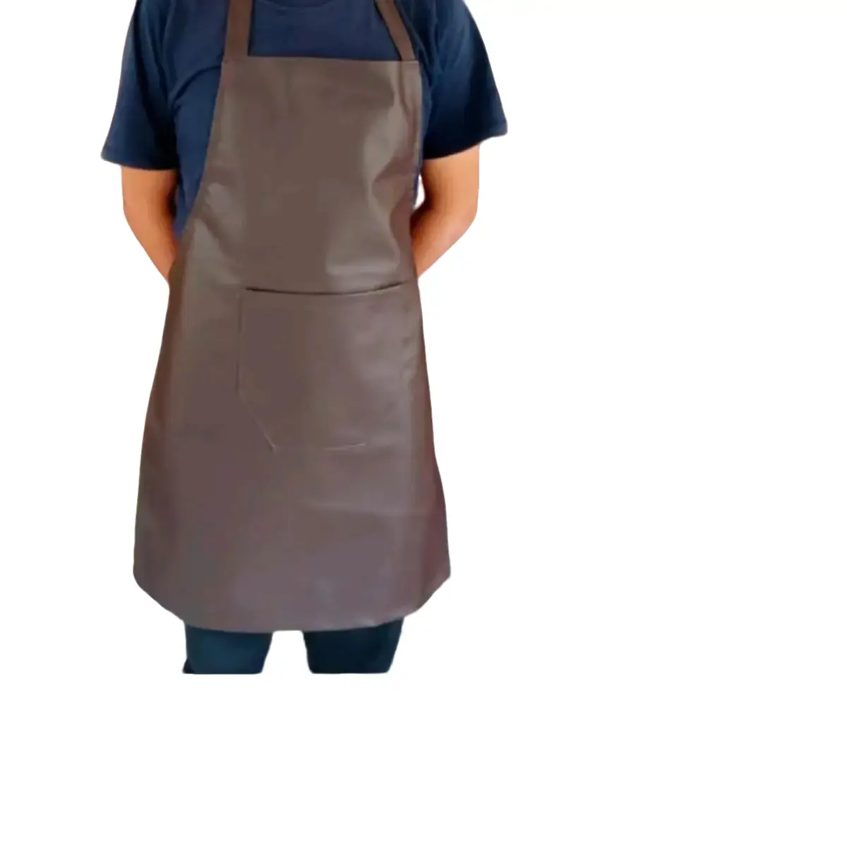 Chef Apron PVC / celemek kulit sintetis Anti minyak & air Pria Tali Waterproof Dapur buat kerja