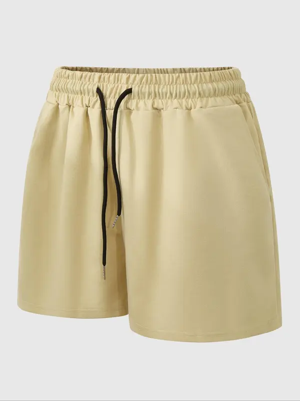 Women's Solid Color Drawstring Waist Shorts, Casual Comfy Breathable Shorts for Summer, Ladies Bottoms for Beach Vacation 4