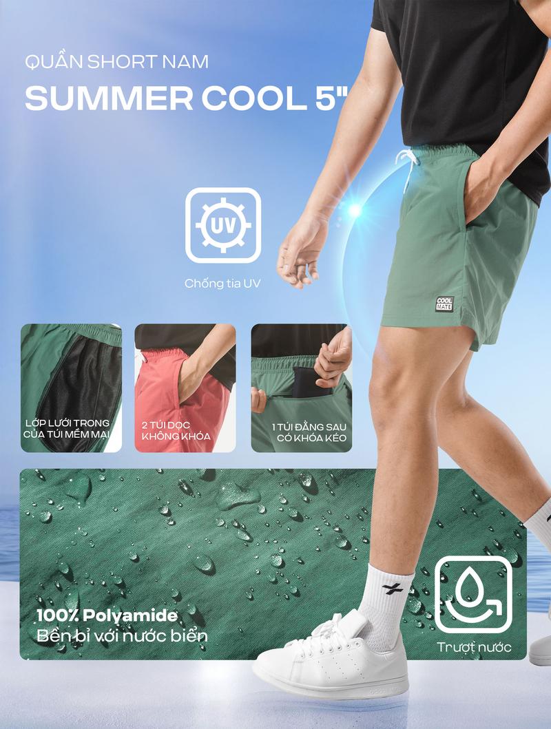 Product Introduction of [Outlet Không đổi trả] Quần Short Summer Cool 5'' Trượt nước - Chống UV - Coolmate 3