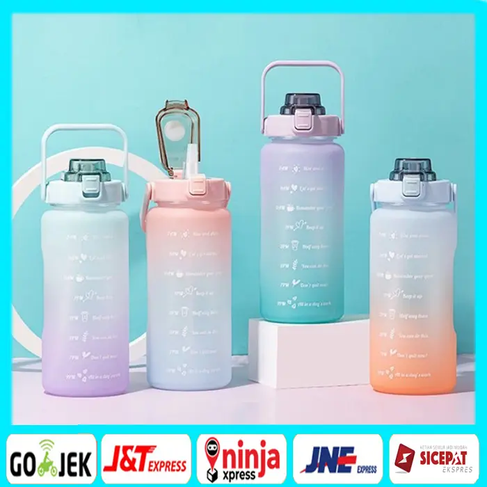 Botol Minum 2 Liter Botol Minum Viral / Botol Pelangi Motivasi 0