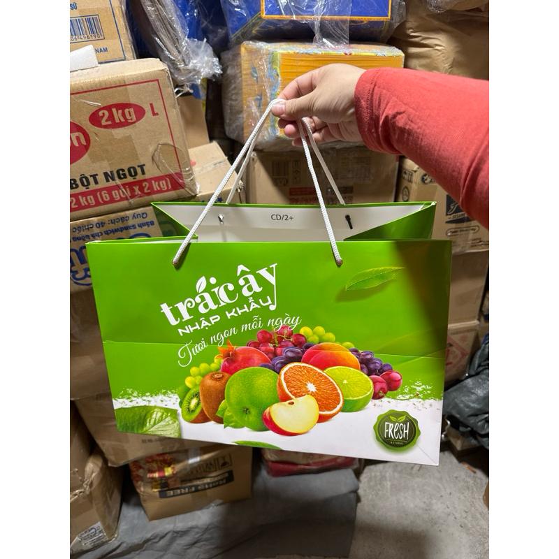 Túi giấy đựng giỏ trái cây, khay trái cây nhập khẩu 3kg 5kg cho giỏ size S M L 6