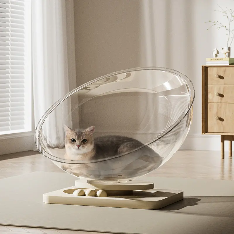 Space Capsule Cat Nest Four Seasons Universal Winter Cat Nest Turntable Cat Toy Cat Bed Integrated Pet Supplies