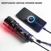 Gambar Senter LED Jarak Jauh Dan Jarak Dekat Memiliki 4 Mode Cahaya Terang Multifungsi Powerbank Bahan Aluminium XA-B702 dari ALLEFIX Kota Surabaya 4 Tokopedia