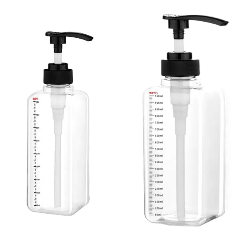 เครื่องจ่ายของเหลว, 500ML/1000ML, พร้อมมาตราส่วน, ขวดหยดน้ำเชื่อมกาแฟ, หัวฉีดปั๊มไฮดรอลิก, ภาชนะใส่ขวดน้ำผึ้งในครัว