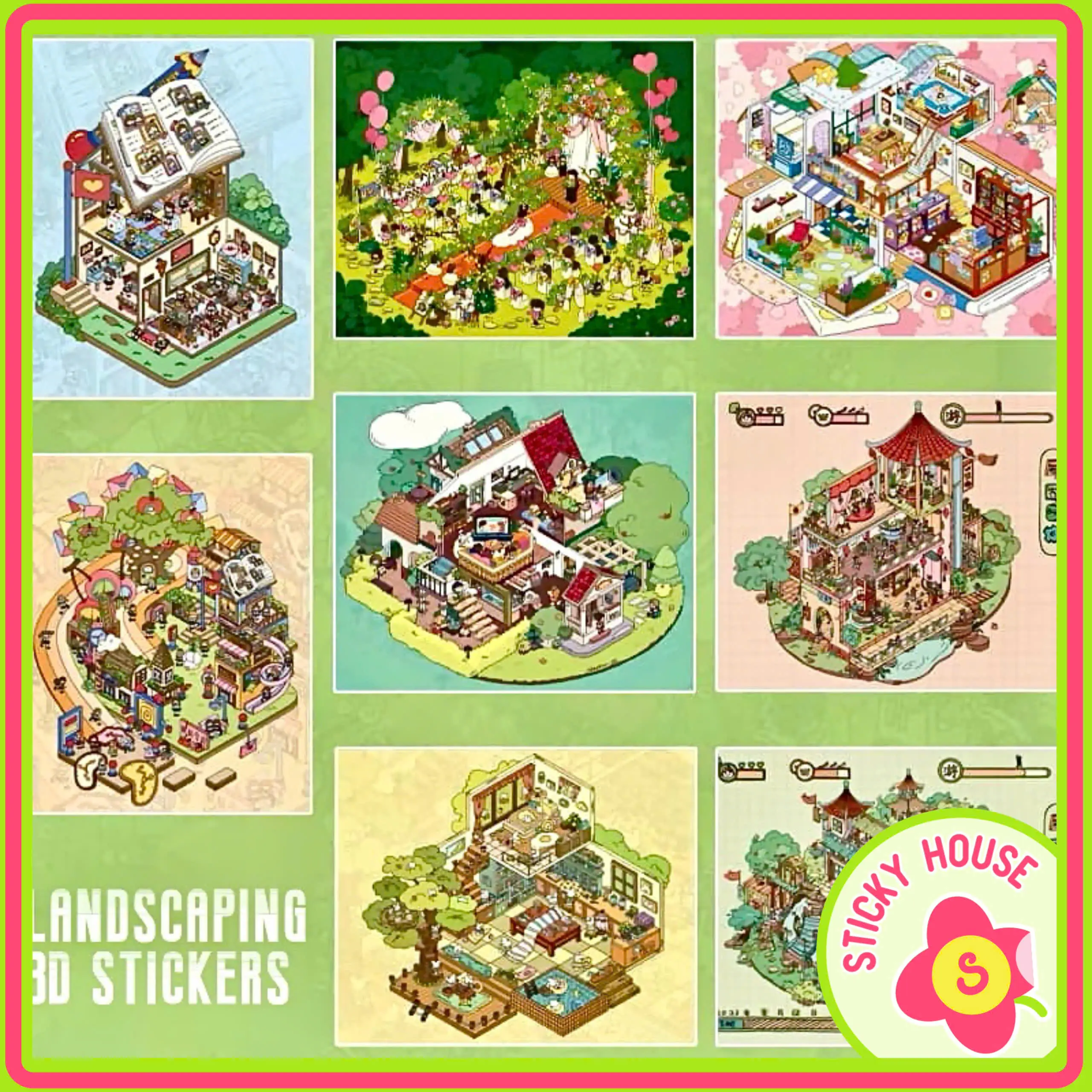 (Mẫu mới) Sticker 3D Nhãn Dán Tạp Chí Dễ Thương Nhãn Dán Chống Thấm Nước Sticker