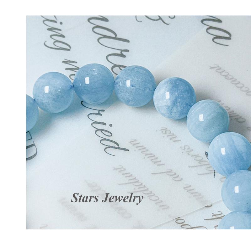 Product Introduction of Vòng Tay Aquamarine, Đá Tự Nhiên, Dành Cho Phụ Nữ, Độc Đáo Ins, Cao Cấp, Tinh Tế, Trắng Ngọt Ngào, Quà Sinh Nhật Cho Bạn Gái, Miễn Phí Vòng Tay 14