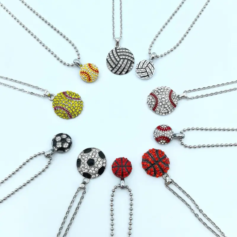 Pet & Owner Same Necklace, 2 Counts/set Fashionable Full Diamonds Sports Necklace, Adjustable Length Pet Neck Accessories, Small and Medium Dogs and Cats, Pet Daily Wear Necklace 4