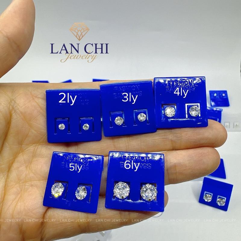 Bông Tai Nụ Đá Bạc Ta Kiểu Basic Nam Nữ Đeo Đều Đẹp