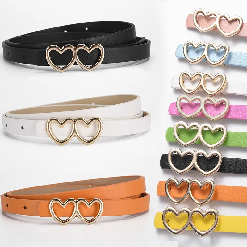 Classic Hot Selling Product Children's Fashion Belt Versatile Retro Love Matching Jeans Thin Belt for Women