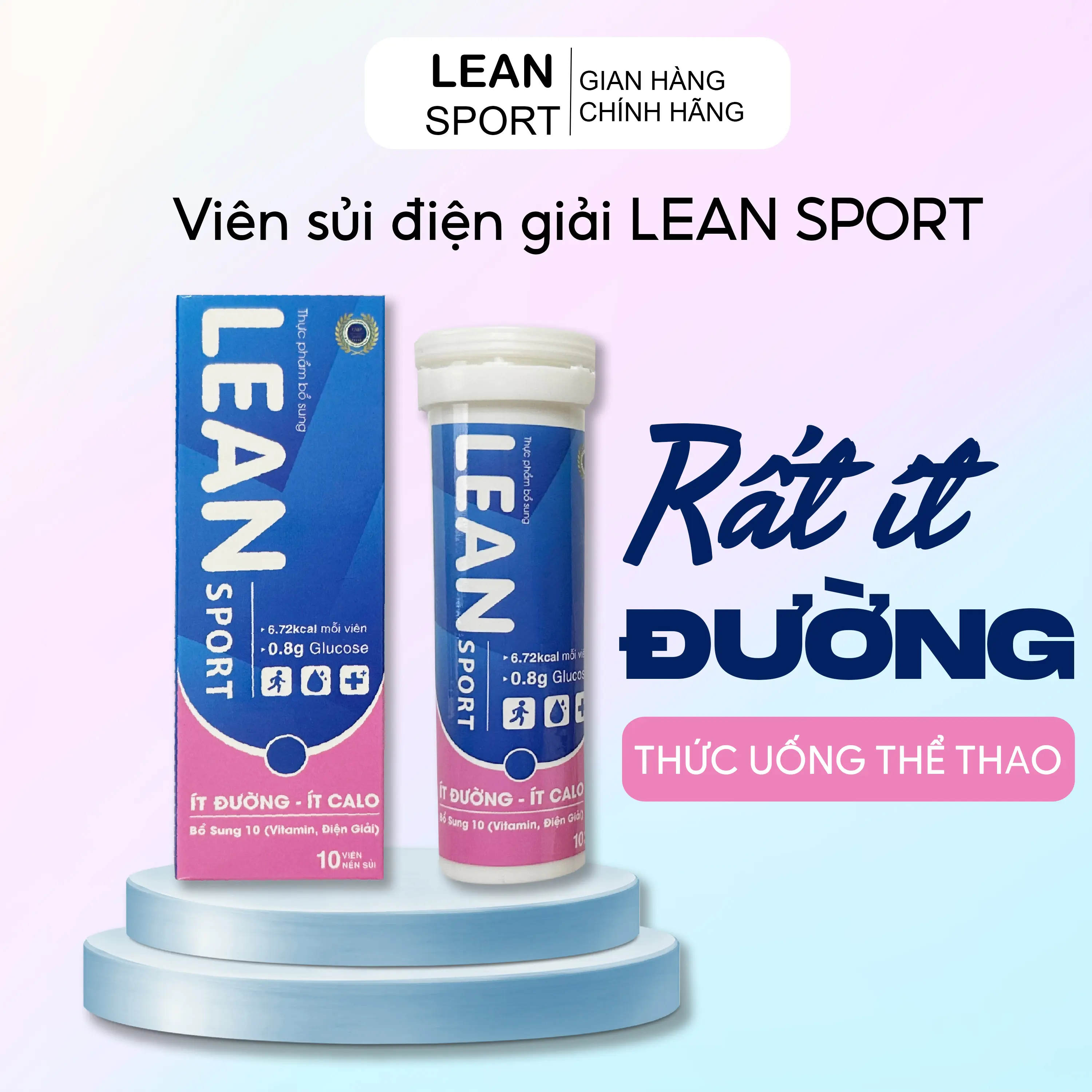 Viên Sủi Điện Giải Lean Sport 10v/tuýp - Bù nước, vitamin và điện giải