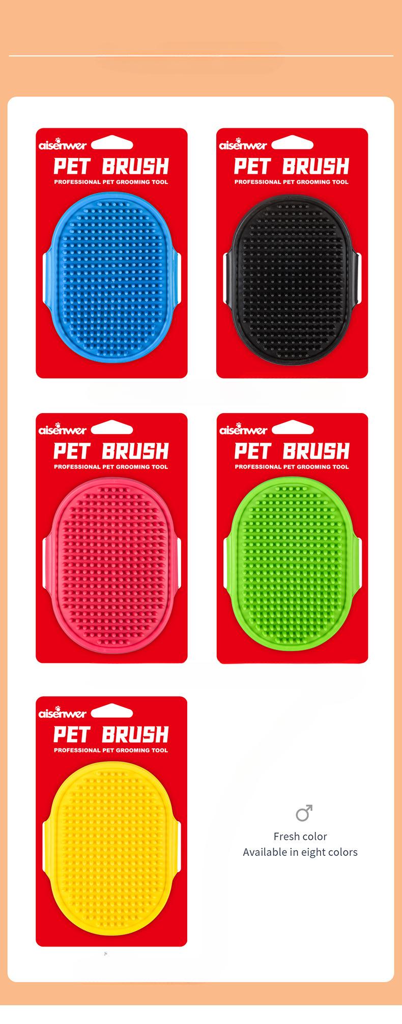 Product Introduction of Pet Bath Silicone Comb Soft Rubber Dog Cat Brush Massage Comb Hair Remover Pet Supplies Dog Beauty Wash Cleaning Equipment 7