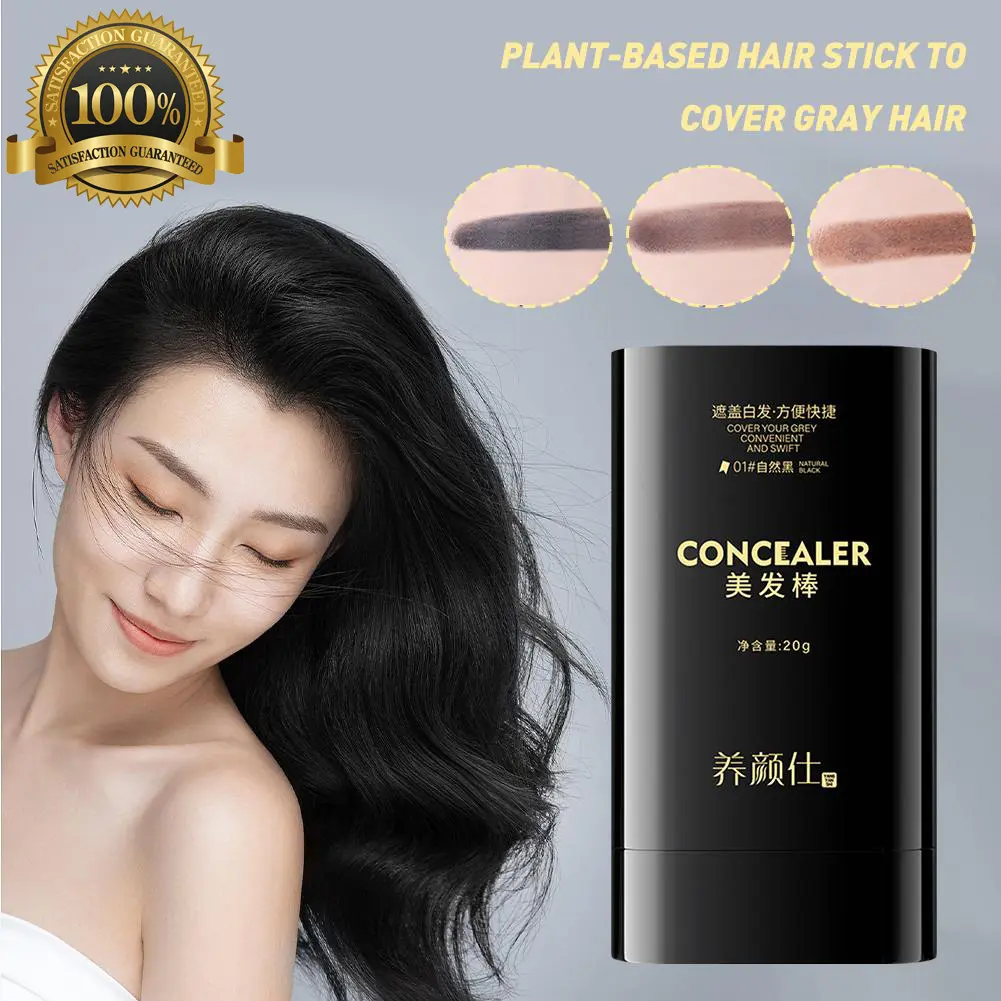 Original Luxury Plant Hair Dye Stick with Comb - Long-lasting, No-Wash, Waterproof, Sweat-Proof Disposable Quick Hair Dye Cream for Covering Gray Hair, Suitable for All Hair