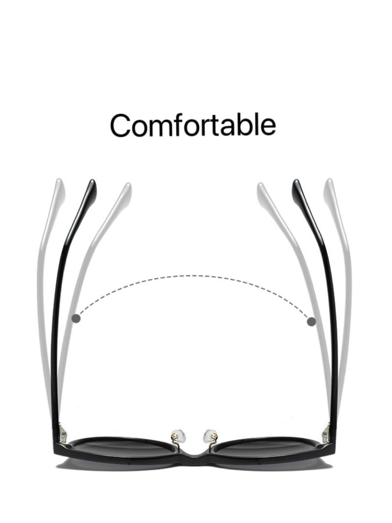 Product Introduction of Unisex Simple Style Tinted Lens Sunglasses, Trendy Casual Round Frame Sunglasses for Everyday Use, Fashion Accessories for Outdoor Activities 3