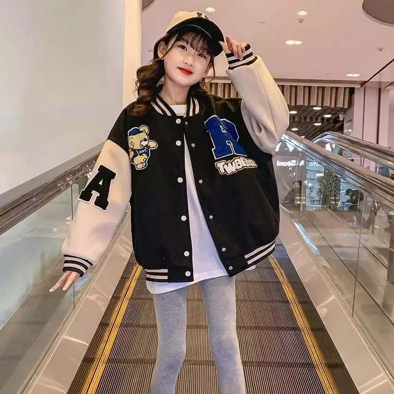 Jaket Sweater Baseball R TWBEAR Anak  6-15 TAHUN  bisa untuk pria/wanita
