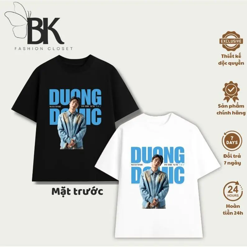 Áo Thun in hình ATSH DƯƠNG DOMIC DOPAMINE Hot Trend - Cotton 220 gsm co dãn 2 chiều mát mẻ, thoáng khí, Cổ Tròn áo phông Cotton 230g áo thun nam 2025 mới