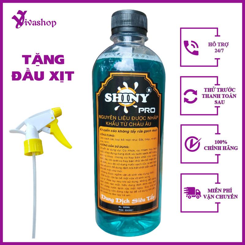 Dung dịch tẩy rỉ sét Shiny Pro 500ml nước rửa xe không chạm