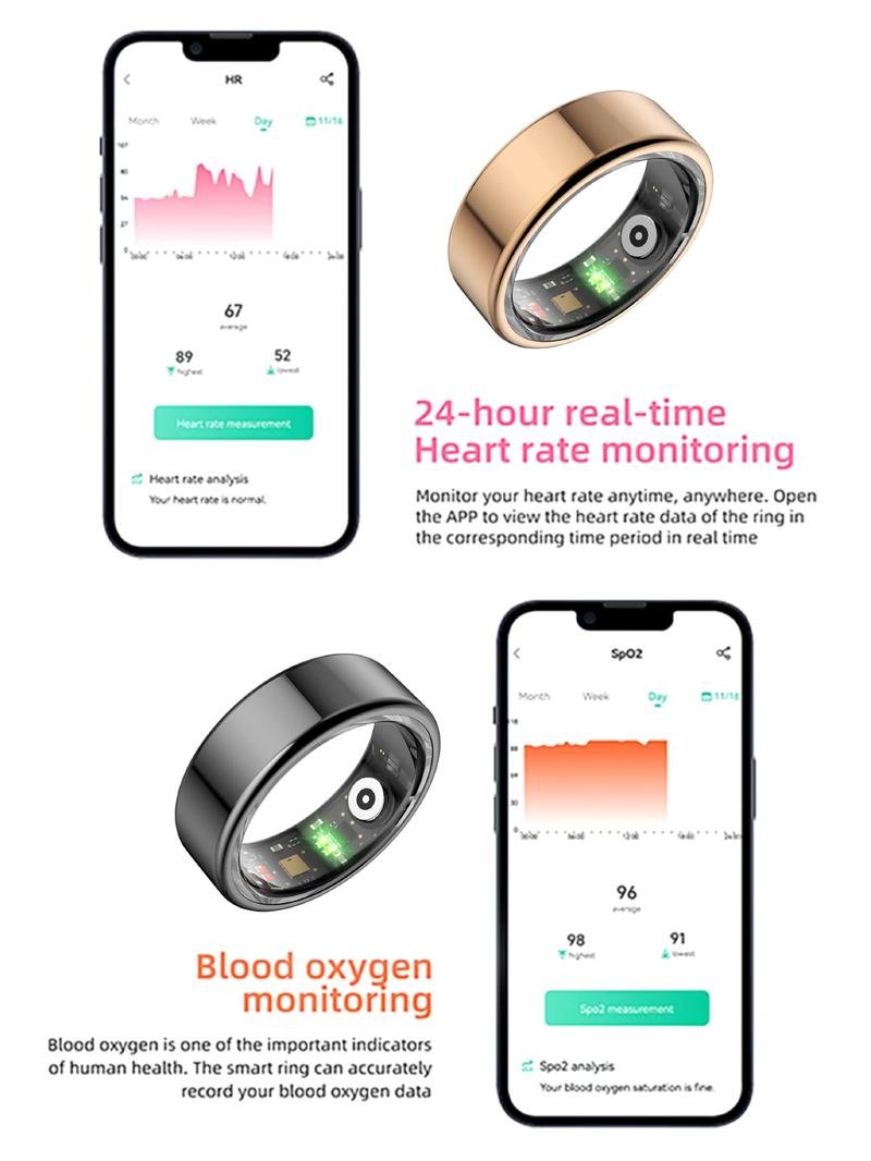Product Introduction of Stainless Steel Digital Smart Ring, Multifunctional Smart Connection Ring, Waterproof High Tech Sports Ring, Fashionable Wearable Device for Men & Women 7