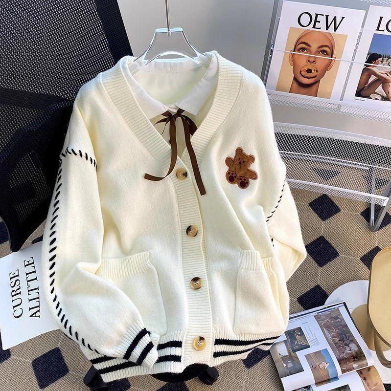 Product Introduction of Áo Cardigan Len, Quần Áo Nữ, Dáng Rộng Vừa Vặn, Phong Cách Nhẹ Nhàng, Áo Dệt Kim, Hàng Mới Về Đầu Xuân 2024 1