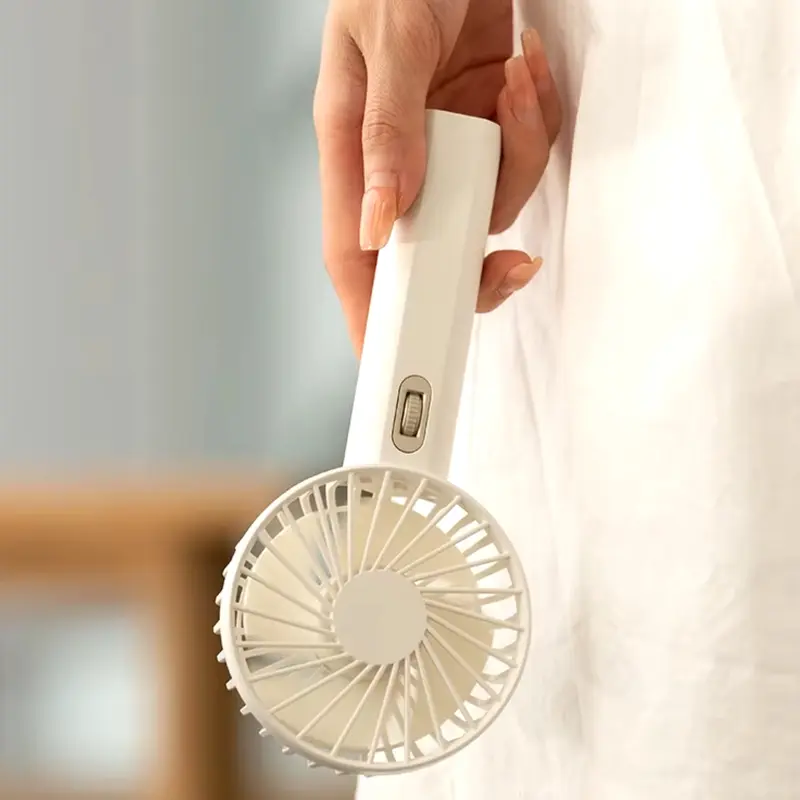 AVVIC DQ238 Kipas Angin Mini High Speed Handheld Fan Portable Rechargeable with Phone Stand Green White 6