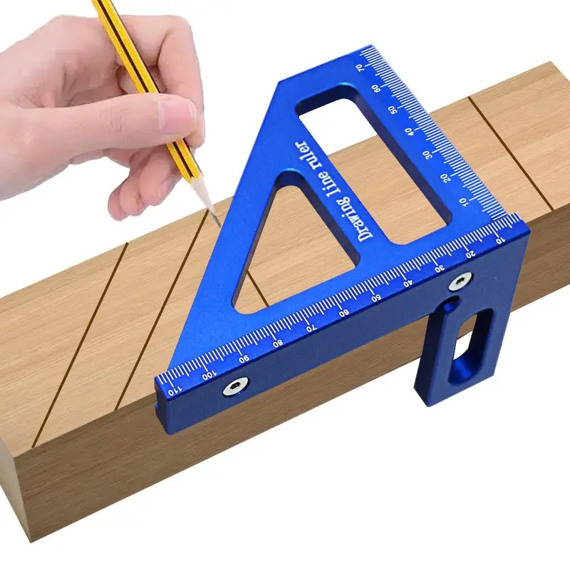 3D Multi-angle Measuring Ruler, Portable Woodworking Square Protractor, Woodworking Triangle Ruler, Hand Measuring Tool for Engineer Carpenter, Valentine's Day Gift 3