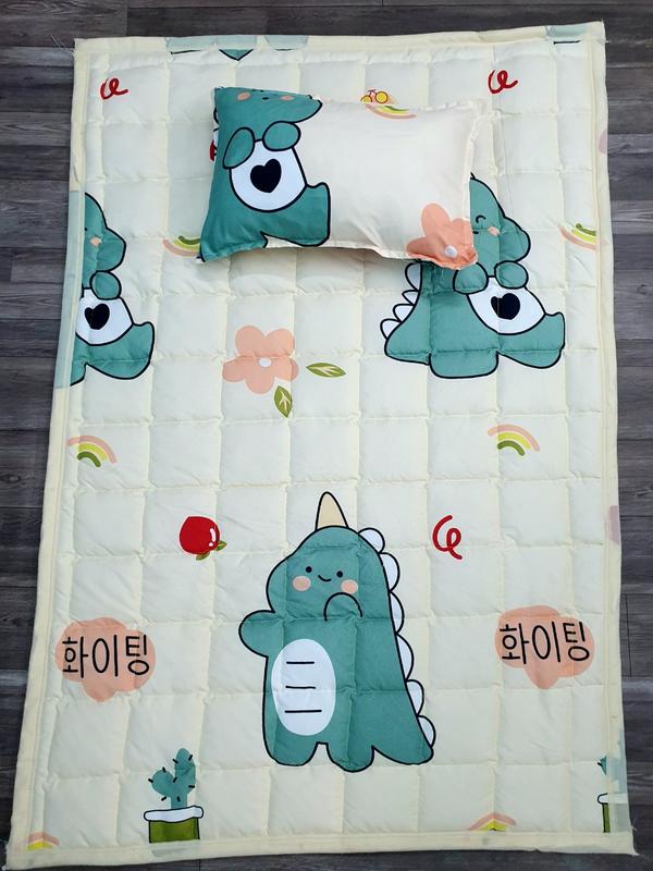 Combo Thảm nằm + chăn đắp + gối đầu + gối ôm cho bé mầm non Nguyệt Ánh Bedding (có kèm ruột gối bông gòn)