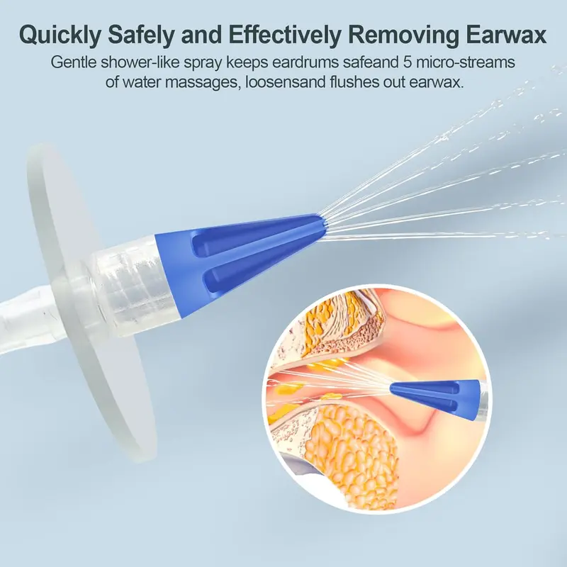 Portable Ear Cleaning Kit, 1 Box Ear Wax Removal Tool, Manual Ear Washing System, Ear Cleaning Tool for Adults & Children 2