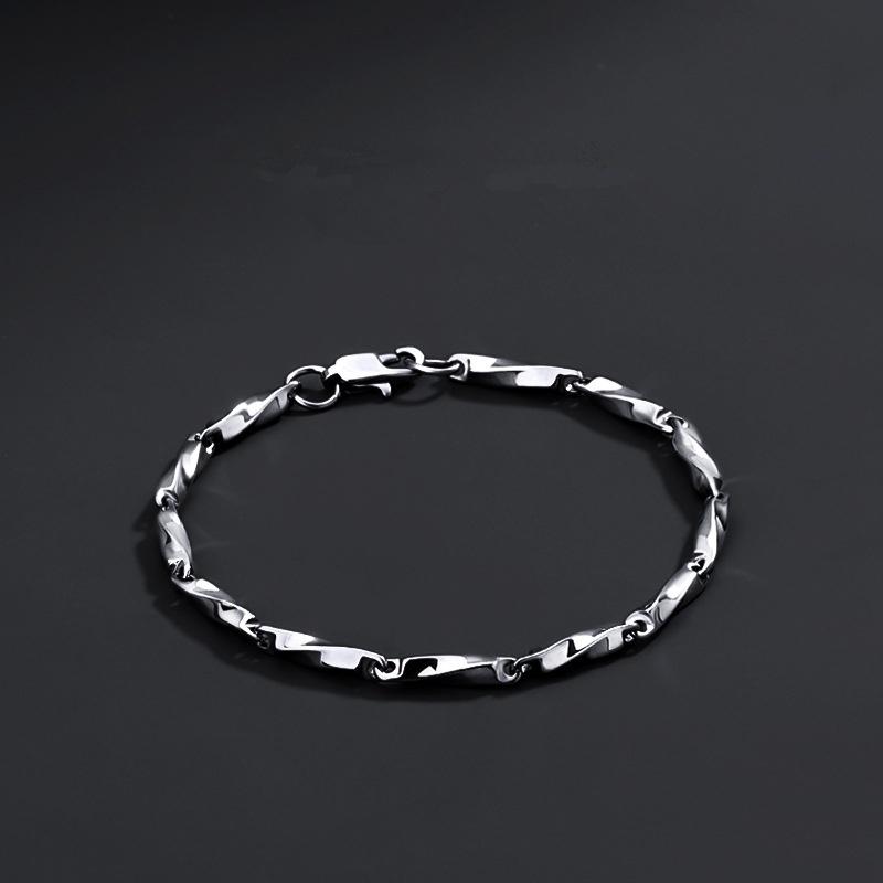 Vòng Tay Chất Liệu Thép Titan Không Đen Màu Hợp Xu hướng Cho Nam Phong Cách Cổ Điển Joker Thiết Kế Đơn Giản Cao Cấp Phụ Kiện Nữ Mới