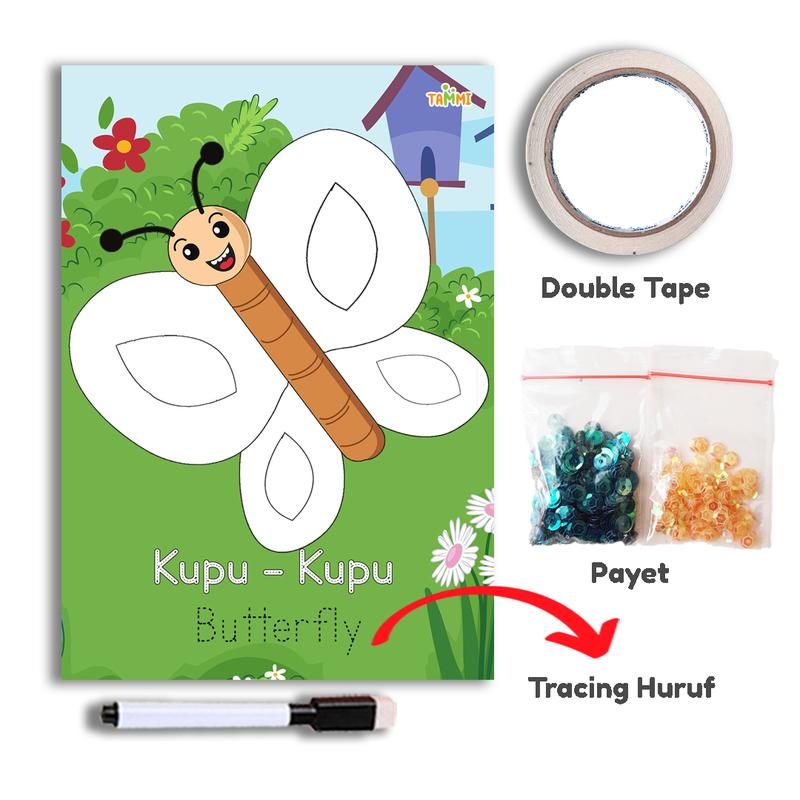 Tammi Sensory Play / Activity Worksheet Menempel Tekstur pada Gambar Anak Belajar 2