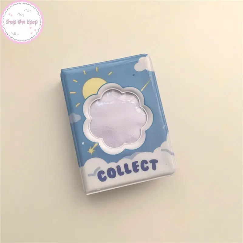 Collect Book sổ đựng card 6.5 x9cm - Abum ảnh mẫu đám mây bông hoa 5