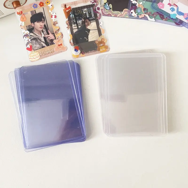 เคสป้องกันโฟโต้การ์ด, ตัวหนาและท้อปโหลดเกอร์, โปร่งใส, ปลอกการ์ด, เหมาะสำหรับการเล่นเกมและการซื้อขาย DIY, ที่ใส่