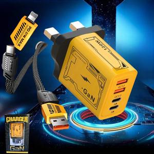 20W PD Fast Charger, 2USB-A & 2Type-C Wall Charger, Portable Charging Adapter for iPhone 16 15/14/13/12/11 Pro Max/XS/XR/8/7, Tablets, Cellphones