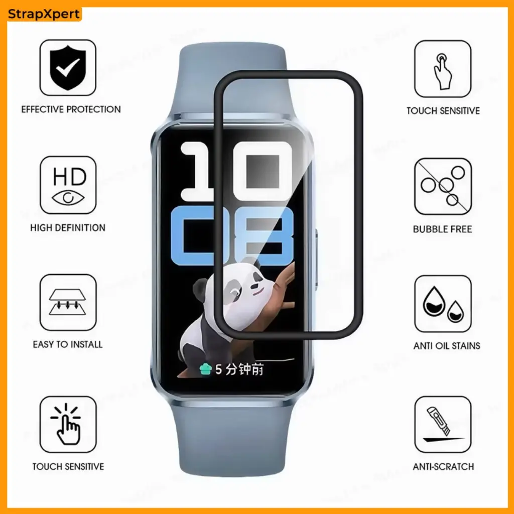 9D Tempered Glass / Soft Film for Huawei Band 11/11Pro 10 9 8 Screen Protector Acceesories for Jam Tangan Smartwatch Huawei Band 10 9 8 NFC