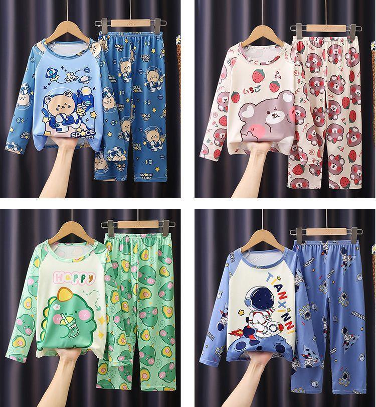 Product Introduction of Bộ Đồ Ngủ Trẻ Em, Hàng Mới Về, Mỏng Và Dài Tay, Thích Hợp Cho Mùa Xuân Và Mùa Thu, Cho Bé Gái, Trẻ Em Trung Và Lớn, Thiết Kế Hoạt Hình, Quần Áo Điều Hòa Không Khí, Bộ Quần Áo Mặc Nhà 3
