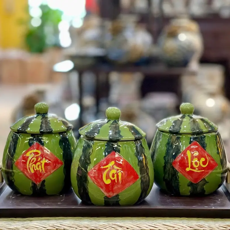 Hũ mứt Tết bánh chưng, dưa hấu 4