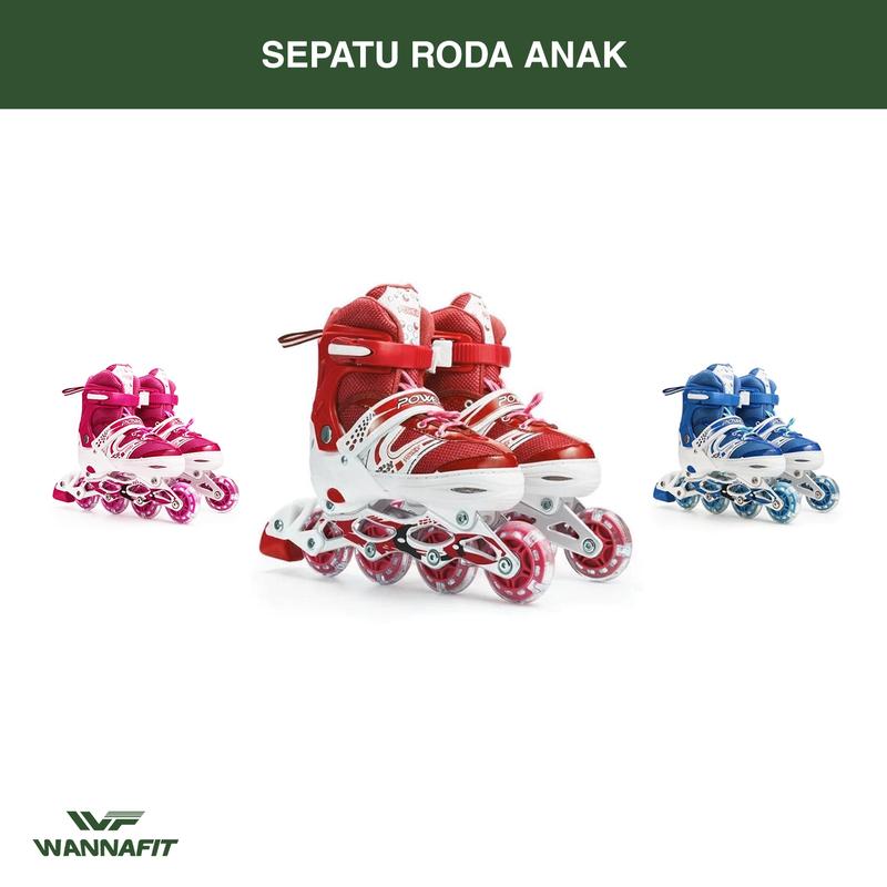 Sepatu Roda Anak Power Inline Skate/Bajaj Roda Nyala Depan Free - Shop ...