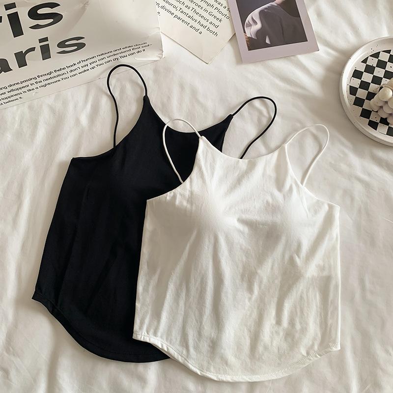 Product Introduction of Áo Vest Không Dây Hở Lưng, Màu Trơn Có Đệm Ngực, Áo Ống Ôm Sát Áo Sơ Mi Cơ Sở Ngắn, Cô Gái Nóng Bỏng Dễ Thương Và Gợi Cảm 23
