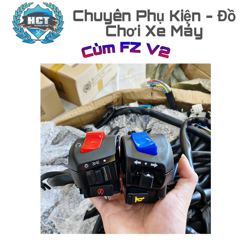 Combo Cùm công tắc Fz v2 - Cặp cùm FZV2 cho dòng xe Sirius 110 và các dòng xe có cùm rời / chÚ Ý HÀNG VỀ CÂU DÂY LẠI KHÔNG GẮN NHƯ ZIN Phụ Kiện Phụ Tùng