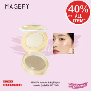 (READY&ORI) Magefy Face Sculpting Contour & Highlighter Powder Natural Shadow Longlasting (MGYF06 MGYF07)