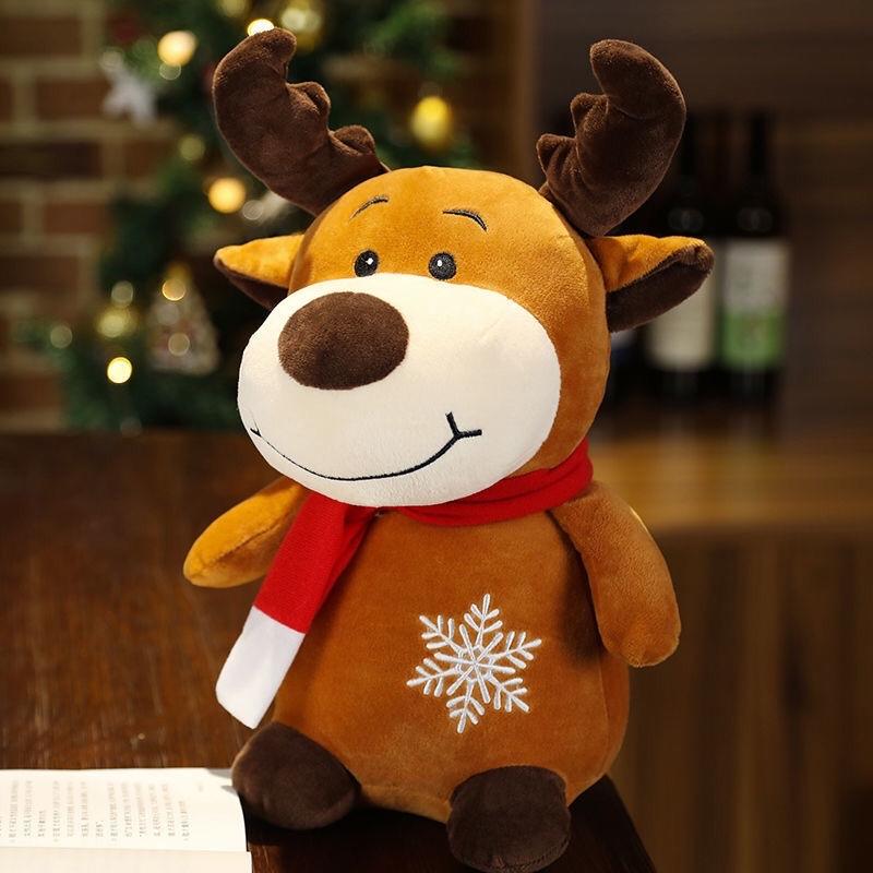  Gấu bông chú tuần lộc đứng đáng yêu - thú nhồi bông noel Thú Bông Toy Đồ Chơi 