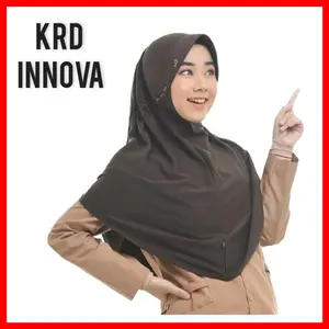 Rabbani-Kerudung Sekolah INNOVA- Serut Pita Terbuka Jilbab Muslim Dewasa