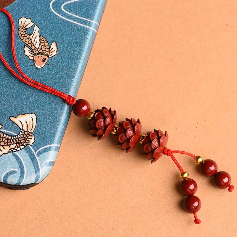 Product Introduction of Handmade Beaded Lotus Key Pendant Case Lanyard Art Culture Mobile Phone Chain Multi-style Travel Unisex Smartphone Cellphone Luxury 21