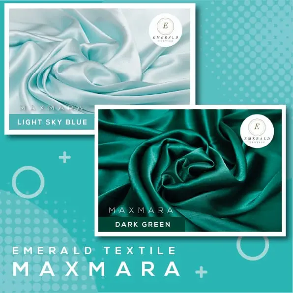 ( GRADE A ) SETENGAH METER Kain Satin Maxmara Kilap Charmuse Silk Premium ( HARGA PER 50cm KAIN ) kain  polos kain  kebaya