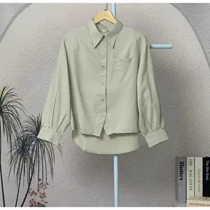 [clearance]PO15 Asaya Atasan kemeja gaya casual lengan panjang modis untuk wanita