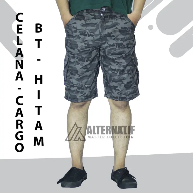Celana Cargo Pendek Pria Dewasa Panjang Loreng Shorts Distro Chino Katun 1