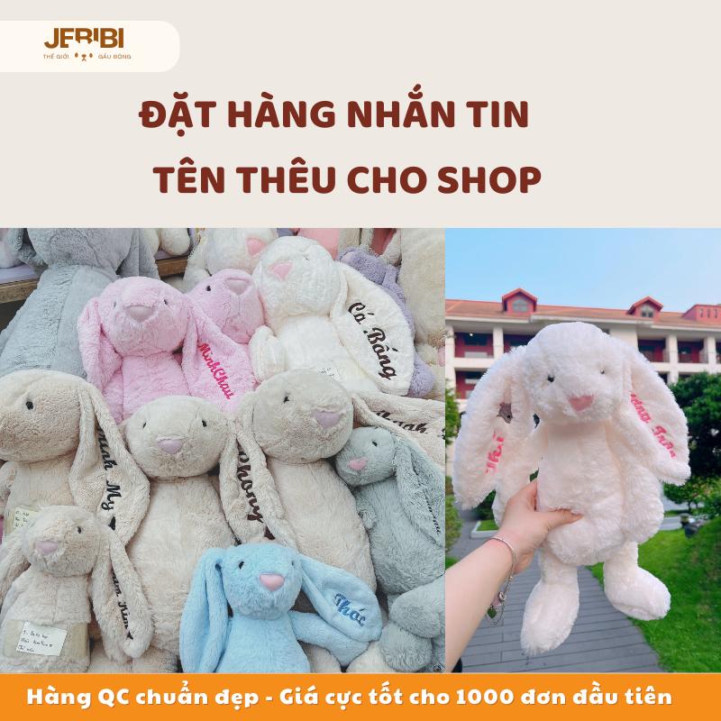 TẶNG YẾM Thỏ Bông JellyCat Size Khổng Lồ Ôm Siêu Đã Thỏ Bunny Dễ Thương Jebibi Thú Bông Thú Nhồi Bông Toy Đồ Chơi jellycats size thỏ jellycat 85cm