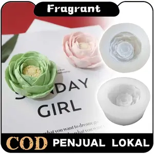 Cetakan Puding Jelly Bunga Silikon 3D Dengan Diffuser Aroma
