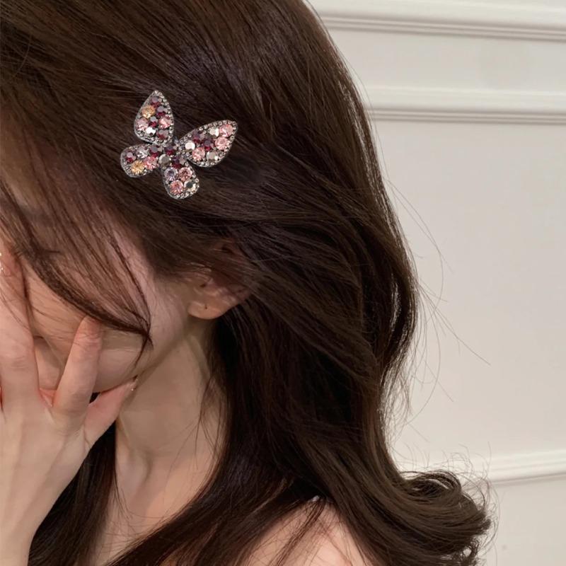 Product Introduction of Sweet Cool Butterfly BB Clip Fashion Shining Personalized High Quality Hairpin Exquisite Light Luxury Advanced Sense Gifts Headwear 18