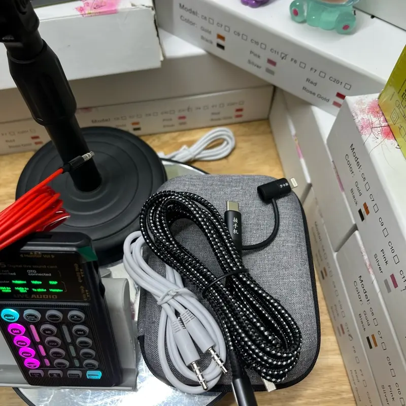Bộ hát live soundcard NX5 đầy đủ cho điện thoại ạ 6
