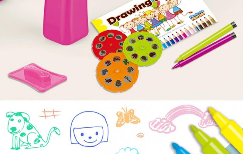 Product Introduction of LED Projector Painting Table Toy Painting Table Set Educational Board Learning Tools Painting Toys 15